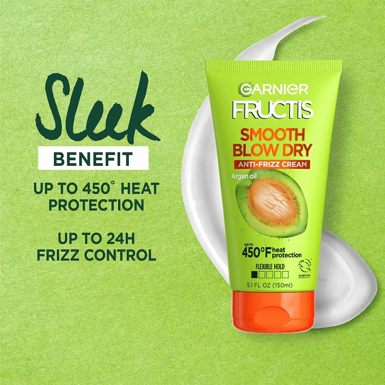 Benefits of Garnier Smooth Blow Dry Anti-Frizz Hair Cream